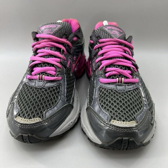 Brooks Adrenaline GTS 11th Edition Women Size 8 B Gray Pink Sneakers 1200821B513 - Picture 2 of 9